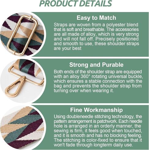 YedsIntu 4 قطع من أحزمة المحفظة البديلة وحزام الكتف العريض وحزام قابل للتعديل لحقائب اليد in Kuwait