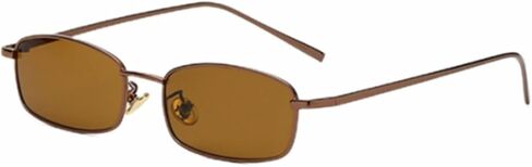 WDZAYXC Classic Rectangular Sunglasses Retro Slim Metal Frame Glasses Vintage Rectangle Candy Color Sunglasses in Saudi Arabia