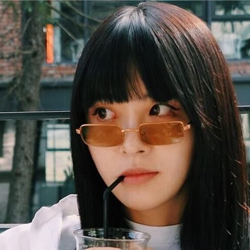 WDZAYXC Classic Rectangular Sunglasses Retro Slim Metal Frame Glasses Vintage Rectangle Candy Color Sunglasses in Saudi Arabia