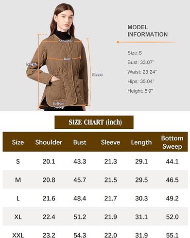ROYAL MATRIX Women's Quilted Jacket Lightweight and Padded Trendy Coat Button Down Jacket with Pockets in Kuwait