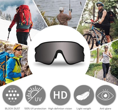 POLARS DESIGN Outdoor Sports Polarized Photochromic Sunglasses for Men & Women TR90 Frame UV Protection for fishing running in Saudi Arabia