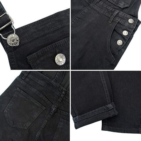 LONGBIDA Men's Denim Bib Overalls Fashion Slim Fit Jumpsuit with Pockets in Kuwait