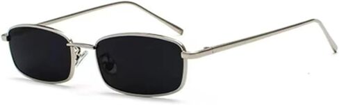 WDZAYXC Classic Rectangular Sunglasses Retro Slim Metal Frame Glasses Vintage Rectangle Candy Color Sunglasses in Saudi Arabia