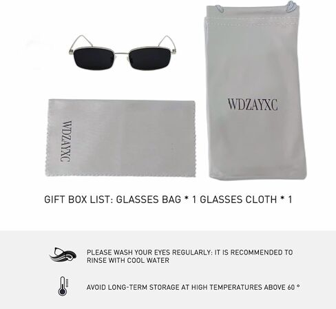 WDZAYXC Classic Rectangular Sunglasses Retro Slim Metal Frame Glasses Vintage Rectangle Candy Color Sunglasses in Saudi Arabia