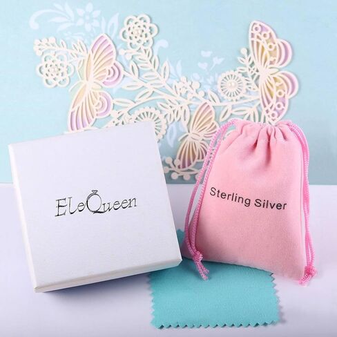 EleQueen 925 Sterling Silver CZ Butterfly Charm Link Bracelet Made with Austrian Crystals Hypoallergenic Jewelry for Women, Valentine's Day/Mother's Day/Christmas Jewelry Gift for Wife/Mom in Saudi Arabia