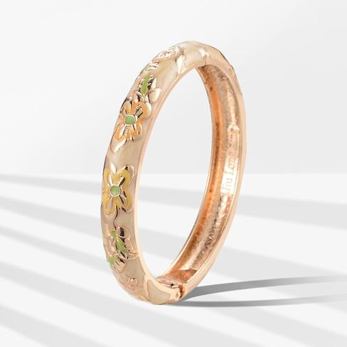 wynameleri Vintage Butterfly Bracelet Colors Cloisonne Women Girls Hinged Bangles Enameled Bracelets Jewelry Gifts 55A102 in Saudi Arabia