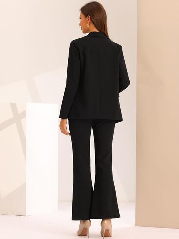 Allegra K Business Work Suit Set for Women's 2 Piece Notched Lapel Blazer and Long Pants in Saudi Arabia