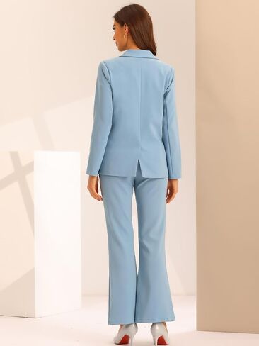 Allegra K Business Work Suit Set for Women's 2 Piece Notched Lapel Blazer and Long Pants in Saudi Arabia