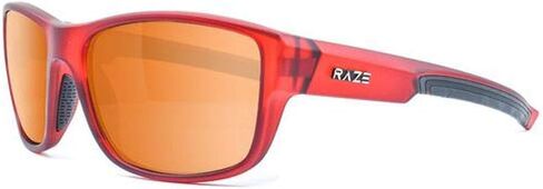 Raze Eyewear Chill Golf Sport & Motorcycle النظارات الشمسية المستقطبة إطار أحمر كريستالي مع عدسات Z معكوسة باللون الوردي in Kuwait