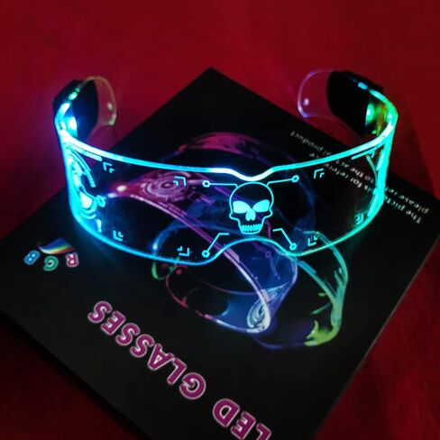 نظارات Fancy Light Up، نظارات LED للبالغين، نظارات Cyberpunk لحفلات الهالوين في بار النادي in Saudi Arabia