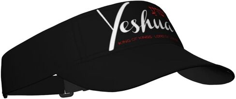 Yeshua Jesus Christian واقي من الشمس قبعة رياضية قابلة للتعديل قبعة الشمس للشاطئ وحمام السباحة والتنس للجنسين باللون الأسود in Kuwait