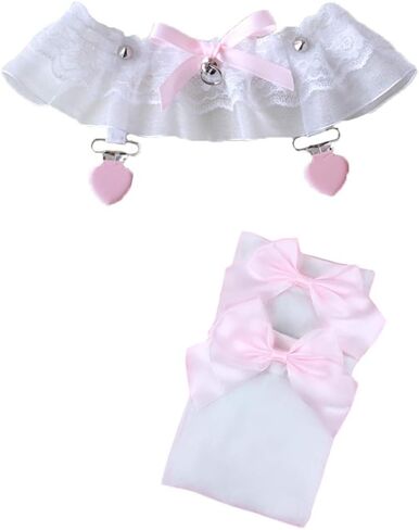 Lace Garter Stockings Sets Women Adjustable Sexy Leg Harness Garter Belts Gothic Kawaii Thigh Ring with Clip in Saudi Arabia