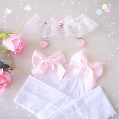 Lace Garter Stockings Sets Women Adjustable Sexy Leg Harness Garter Belts Gothic Kawaii Thigh Ring with Clip in Saudi Arabia