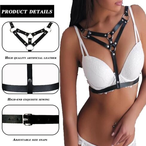 ملابس داخلية لحزام الجسم من الجلد البانك من CHIRCOLS، أحزمة رباط قوطية in Kuwait