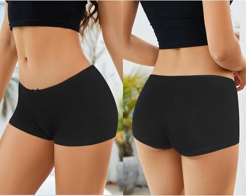 Uizuooy Boxers for Women Soft Stretch Boy Shorts Panties Seamless Underwear Cotton Sleep Shorts 6 Pack, 3901 in Saudi Arabia