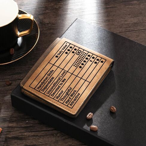 Luxladis Personalized Custom Wallets for Men Engraved Leather Photo Wallet Gift for Husband Boyfriend (B-husband wallet) in Saudi Arabia
