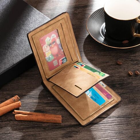 Luxladis Personalized Custom Wallets for Men Engraved Leather Photo Wallet Gift for Husband Boyfriend (B-husband wallet) in Saudi Arabia