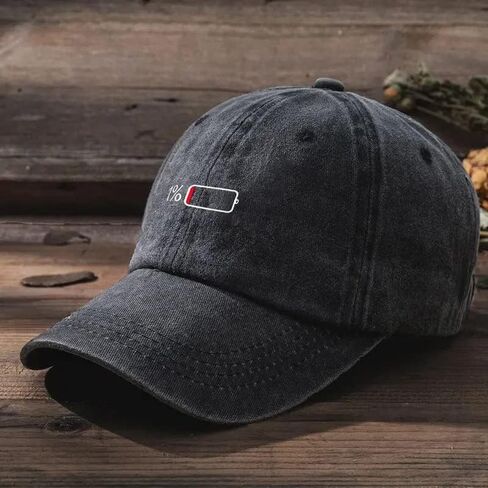 J.Style. Unisex 1% Low Battery Symbol Meme Baseball Cap (Dark Gary) in Saudi Arabia