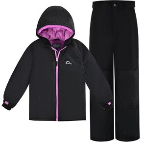 COZY Girls Snowsuit With Hood Water-repellent Ski Suit Windproof Winter Suit