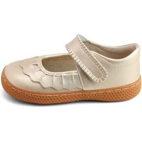 Livie & Luca Ruche Girls Mary Jane Shoes - Safe Foot Growth Certified - Slip-On Oxford Uniform Dress Shoes with Removable Insole, Girl's Classic Mary Janes Sneaker for Baby, Toddlers and Little Kids