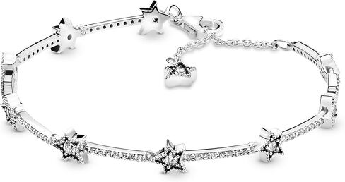 Pandora Celestial Stars Bracelet - Sterling Silver & Cubic Zirconia Bracelet for Women - Gift for Her - 7.1" in Saudi Arabia