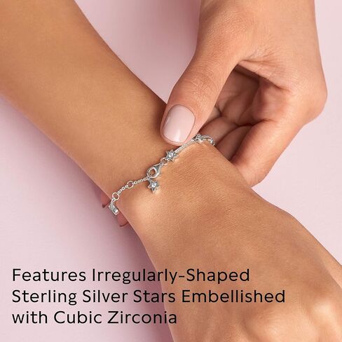 Pandora Celestial Stars Bracelet - Sterling Silver & Cubic Zirconia Bracelet for Women - Gift for Her - 7.1" in Saudi Arabia