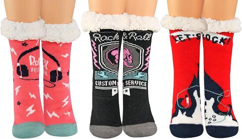 جوارب شيربا الحرارية المنفوشة من اراد، جوارب روك فيستيفال لمحبي الموسيقى، 3 ازواج in Kuwait