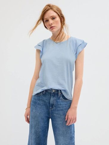 GAP Women's Flutter Sleeve Top in Saudi Arabia