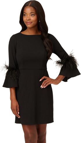 Adrianna Papell Women's Stretch Crepe Feather Dress in Saudi Arabia