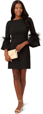 Adrianna Papell Women's Stretch Crepe Feather Dress in Saudi Arabia