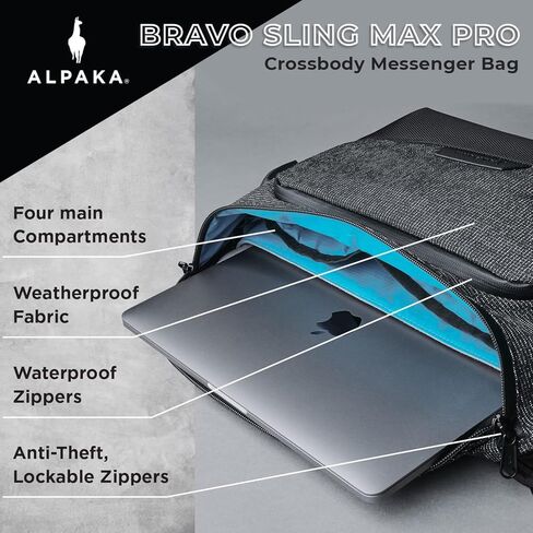 حقيبة ماسنجر كروس برافو سلينج ماكس من الباكا | حقيبة ظهر مضادة للسرقة | حقائب كتف كروس خفيفة الوزن للسفر in Kuwait