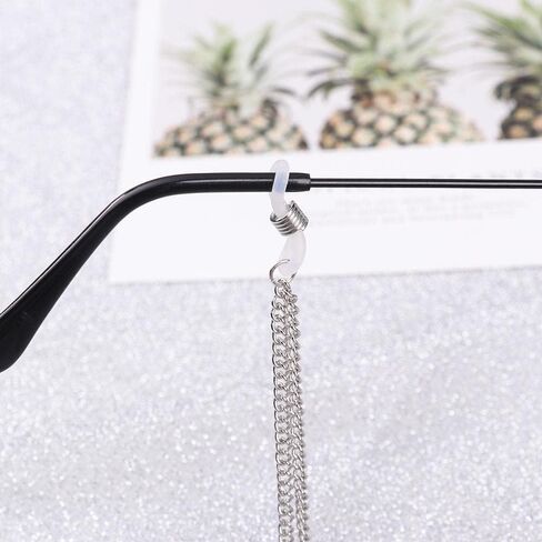 HomeSoGood 2 PCS Glasses Chain for Women Star Metal Eyewear Strap Holder Mask Chains Gold and Silver Sunglass Strap Holder in Saudi Arabia