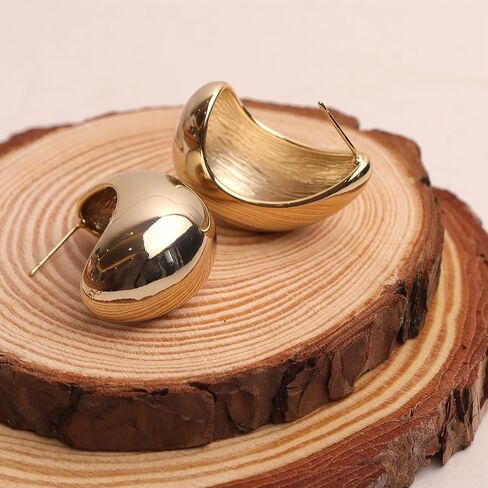 Frigotine Tear Drop Bottega Earring Dupes Statemen مكتنزة Waterdrop هوب أقراط للنساء - الموضة العصرية Waterdrop مصقول ناعم متجمد قطرات حفلة موسيقية هدية مجوهرات in Kuwait