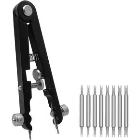 MFBJXC Watch Spring Bar Plier Tool Set Watchband Pliers with 10 Pins,Watch Wrist Ban Repair Remove Tool,Spring Plier Tweezer,Removal Tool for Watch Pin Strap Band Watch Link-Balck