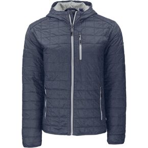 سترة بغطاء للرأس للرجال من Cutter & Buck Rainier Primaloft Eco بسحاب كامل