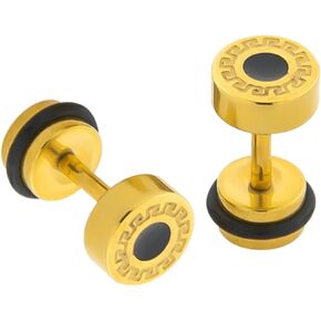 Belatti قطعتان من سدادات وهمية من الفولاذ الجراحي - مجوهرات ثقب الأذن بمقاييس زائفة - سدادات شحمة قابلة للتمدد وهمية أنفاق اللحم (اختر اللون) in Kuwait