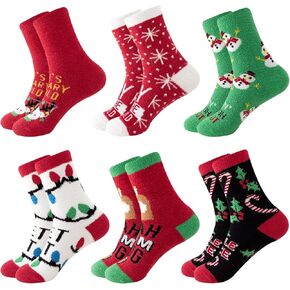 غامض دافئ عيد الميلاد الجوارب للنساء مضحك الجدة شتاء دافئ رقيق المرأة عطلة الجوارب لهدايا عيد الميلاد 4/6 أزواج in Kuwait