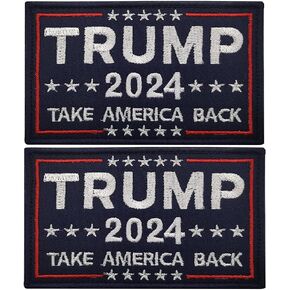 Taifeng 2 PC Trump Flag 2024 Patch Take America Back Flags Patches Save America Again Flag Patch for Backpack Hat (Blue-b) V01148 3.5*2*0.45 بوصة in Kuwait