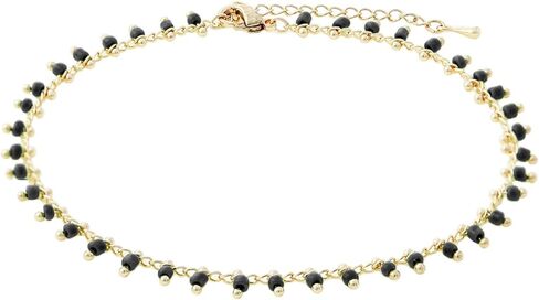 NTLX Ankle Bracelet for Women – Anklets for Women Girls – Bohemian Boho Summer Beach Vacation Wear – Gold Plated Chain & Colorful Seed Bead Drop Design - Gift Box Included in Kuwait