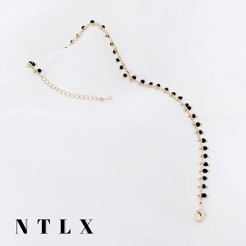 NTLX Ankle Bracelet for Women – Anklets for Women Girls – Bohemian Boho Summer Beach Vacation Wear – Gold Plated Chain & Colorful Seed Bead Drop Design - Gift Box Included in Kuwait