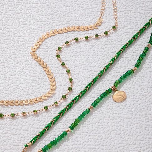 FUTIMELY Layered Beaded Anklet Bracelets Set for Women Girls,Boho Handmade Adjustable Waterproof String Shell Ankle Bracelet Summer Beach Foot Jewelry in Saudi Arabia