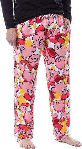 بنطال بيجامة نوم للرجال من Bioworld Nintendo Kirby Video Game بنمط شخصية للكبار in Kuwait