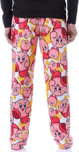 بنطال بيجامة نوم للرجال من Bioworld Nintendo Kirby Video Game بنمط شخصية للكبار in Kuwait