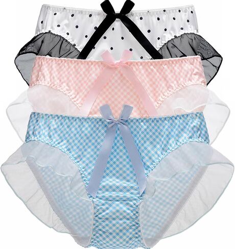 Joyralcos Women’s Bikini Brief Panties Japanese Anime Underwear Lolita Frill Trim Panty Set in Saudi Arabia