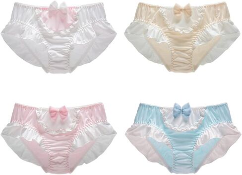 Joyralcos Women’s Bikini Brief Panties Japanese Anime Underwear Lolita Frill Trim Panty Set in Saudi Arabia