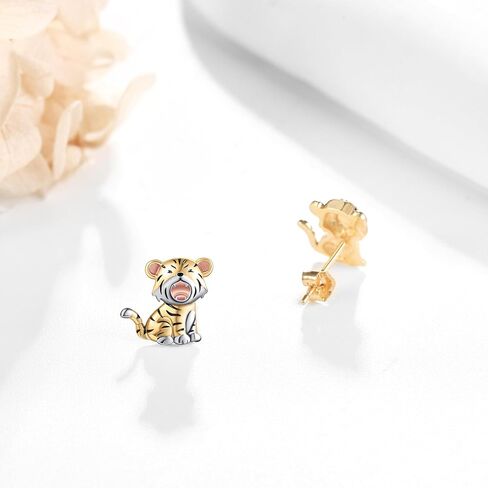 14k Solid Yellow Gold Simple Stud Earrings For Women, Christmas Dainty Jewelry Gifts For Girls Her in Kuwait