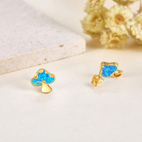 14k Solid Yellow Gold Simple Stud Earrings For Women, Christmas Dainty Jewelry Gifts For Girls Her in Saudi Arabia