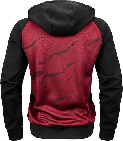 LAIWANG Men's Color Block Hoodie-Full Zip Ultimate Heavyweight Fleece Hoodie-Camo zip up hoodie With Kanga Pocket in Kuwait