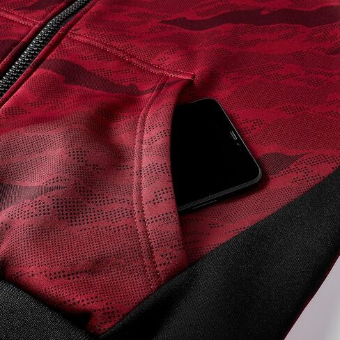 LAIWANG Men's Color Block Hoodie-Full Zip Ultimate Heavyweight Fleece Hoodie-Camo zip up hoodie With Kanga Pocket in Kuwait