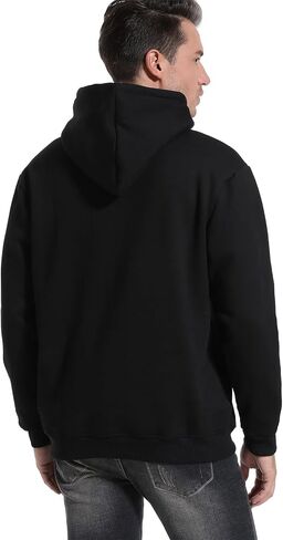 PEHMEA Men's Winter Warm Fleece Hoodie Pullover Long Sleeve Sherpa Lined Hooded Sweatshirt with Pocket in Saudi Arabia